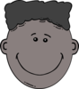 Smiling Boy Face Cartoon Clip Art